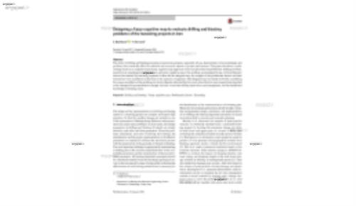 Designing a fuzzy cognitive map to evaluate drilling and blasting problems of the tunneling projects in Iran